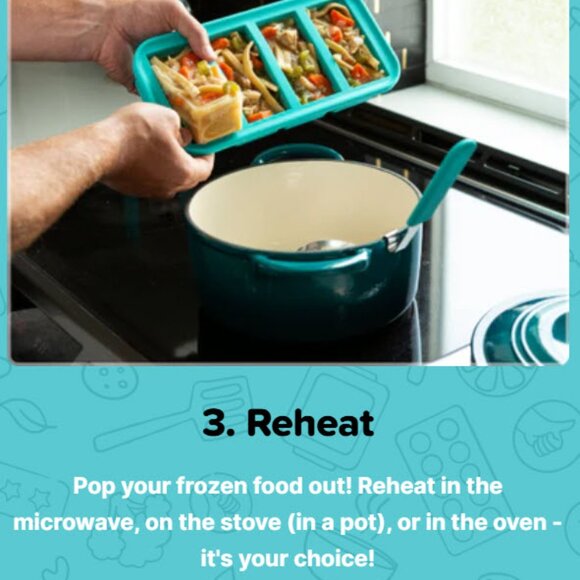 Souper Cubes 1/2-cup silicone freezer tray in aqua - Picture 9 of 11